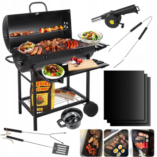 ZÁHRADNÝ GRIL NA KOLESÁCH NA UHLIE, POLICE, BBQ BRIKETY GRIL, GRILL&CHILL